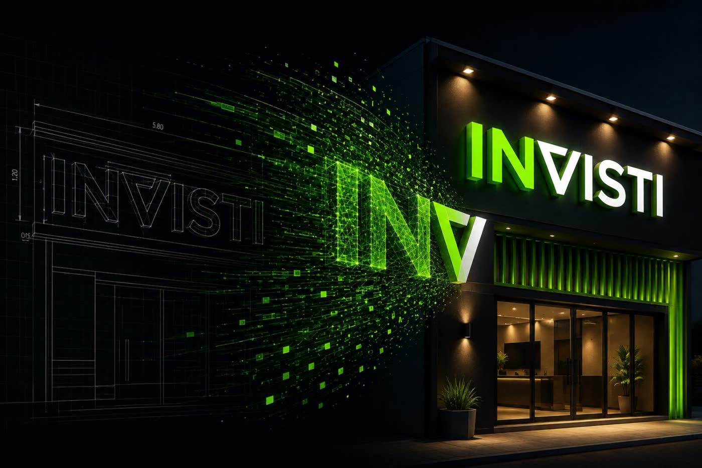 Fachada Invisti — do projeto à realidade